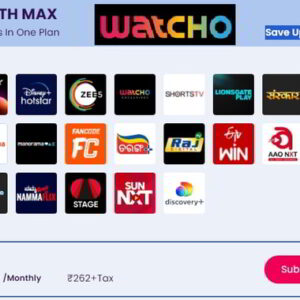 Get Coupon or Offers for Watcho South Max Monthly Pack. Get Instant Discount. Subscribe 19 OTT platforms in Single Subscription