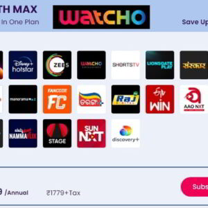 Get Coupons or Offers for the Watcho South Max Yearly Pack. Get Instant Discount. Subscribe to 19 OTT platforms in Single Subscription